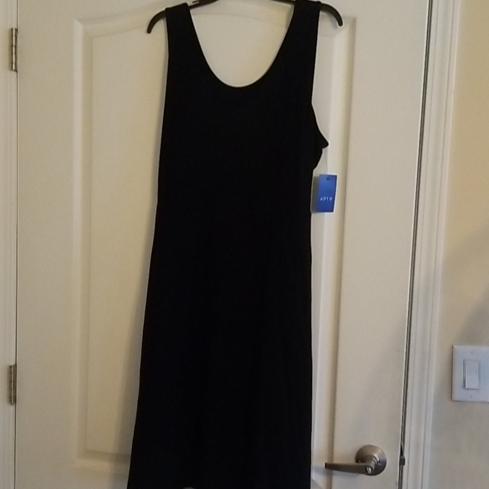 NWT XL Black Sleeveles Dress/Jumper w/pockets
